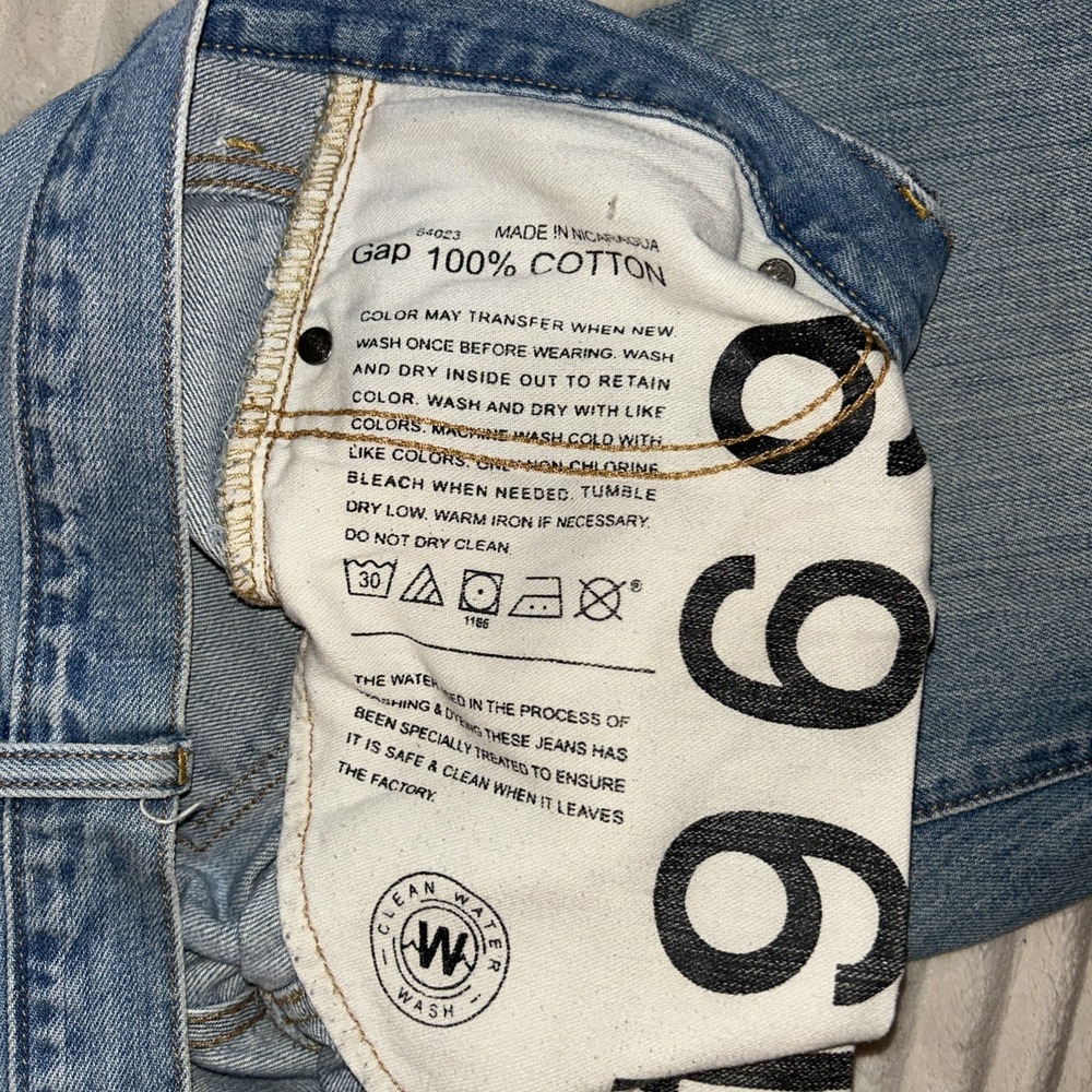 Gap 1969 Jeans Men's 31 Blue Straight Leg Medium Wash Denim31x30 - Picture 6 of 9